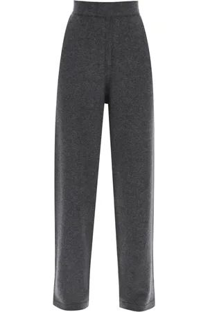 Golden Goose Bukser, Dame, Grå, M, Cashmere, Cashmere strikbukser med G-patch og stjerneapplikation