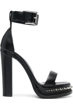 Alexander McQueen Sko, Dame, Sort, 36 EU, Spike Sole Sandaler