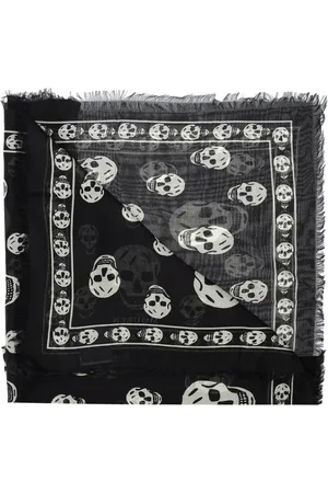 Alexander McQueen Tilbehør, Dame, Sort, ONE SIZE, Dødningehovedtørklæde
