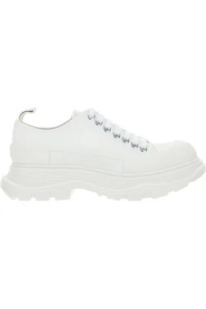 Alexander McQueen Sko, Dame, Hvid, 41 EU, Canvas Tread Slick Sneakers