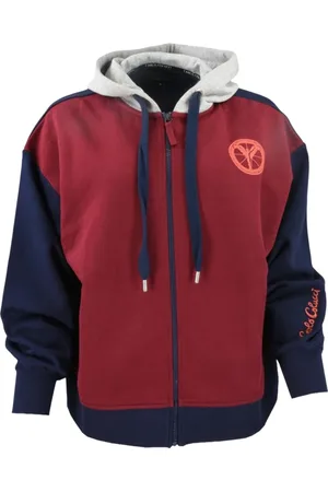 Carlo Colucci Sweathshirts & Hoodies, Dame, Rød, 2XL, Dame Sweatjakke Carla