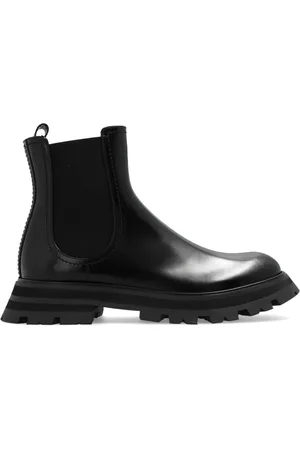 Alexander McQueen Sko, Dame, Sort, 38 EU, Læder, Læder Chelsea støvler