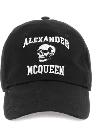Alexander McQueen Tilbehør, unisex, Sort, S, Bomuld, Broderet Logo Baseball Cap