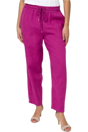 Elton Bukser, Dame, Lyserød, XL, Uld, Fuchsia Linen Balloon Effekt