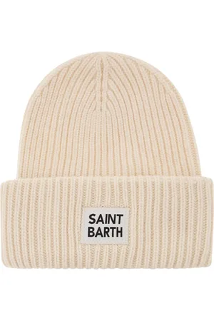 MC2 SAINT BARTH Tilbehør, Dame, Hvid, ONE SIZE, Uld, Bær Blandet Uld og Kasjmir Kasket