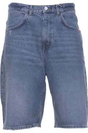 AMISH Shorts, Herre, Blå, W33, Bomuld, Vintage Bermuda Stil Amu003D4691772