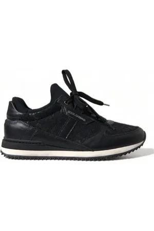 Dolce & Gabbana Sko, Dame, Sort, 36 EU, Læder, Blomstret Blonde Sneakers