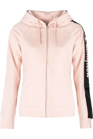 Champion Sweathshirts & Hoodies, Dame, Lyserød, S, Bomuld, Tætsiddende hættetrøje og tapered bukser sæt