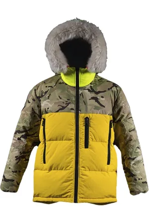 Griffin Jakke, Herre, Gul, S, Uld, Reversibel Parka med Andedunfyldning