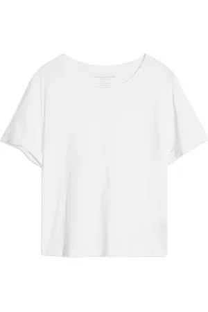 Majestic Top, Dame, Hvid, L, Kortærmet Rund Hals Top - Hvid