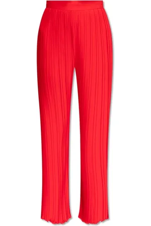Lanvin Bukser, Dame, Rød, XS, Plisserede Bukser