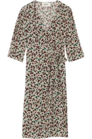 Bash Kjole, Dame, Flerfarvet, XS, Feminin Wrap Kjole - Ecru