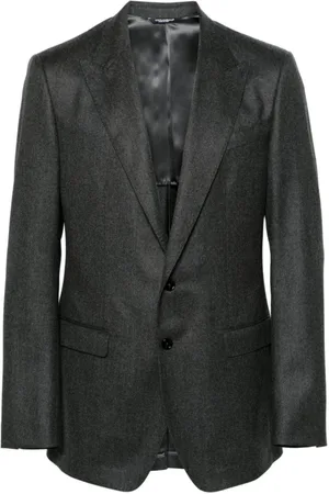Dolce & Gabbana Jakke, Herre, Grå, M, Uld, Melange Grå Uld Blazer