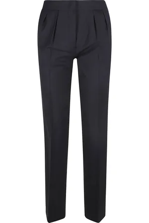 Fabiana Filippi Bukser, Dame, Blå, XS, Uld, Uldne Straight Fit Bukser