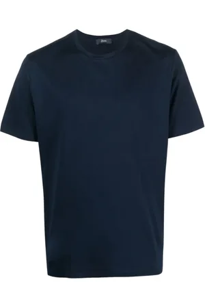 HERNO Top, Herre, Blå, 2XL, Uld, Stilfuld Herre T-Shirt 9200