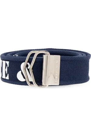 Dolce & Gabbana Tilbehør, Herre, Blå, 90 CM, Bælte med logo