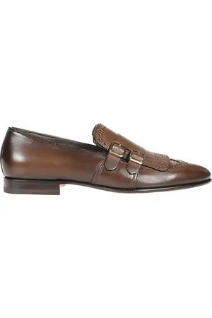 santoni Sko, Herre, Brun, 42 EU, Mørkebrune Double Monks Strap Sko