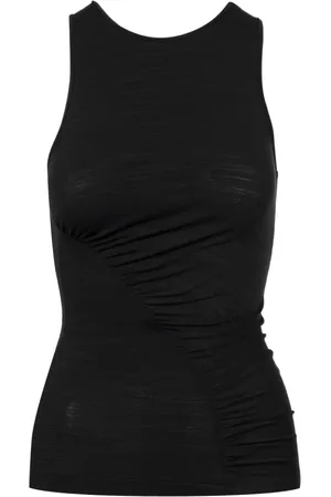 Mauro Grifoni Top, Dame, Sort, M, Sort Top med Dyb U-hals