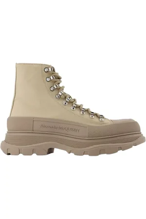 Alexander McQueen Sko, Herre, Brun, 40 EU, Platform Sneakers - Tread Slick - Brun - Lærred