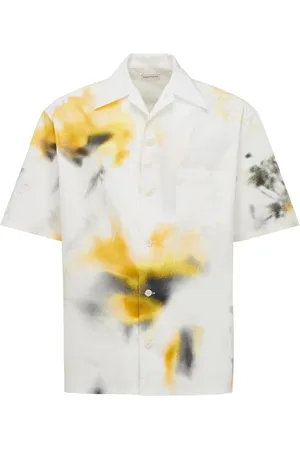 Alexander McQueen Skjorte, Herre, Hvid, M, Skjorte med skjult blomsterprint