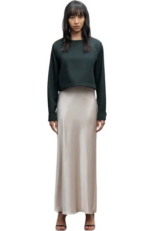 Ahlvar Gallery Bluser & Skjorter, Dame, Grøn, XL, Polyester, Thelma twill bluse