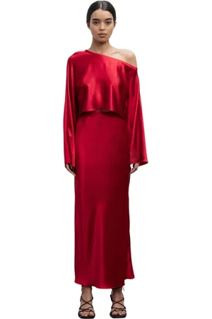 Ahlvar Gallery Bluser & Skjorter, Dame, Rød, L, Uld, Alma cropped bluse