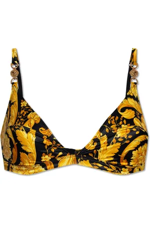VERSACE Undertøj, Dame, Gul, M, Uld, Bh med Barocco mønster