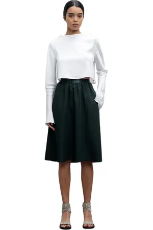 Ahlvar Gallery Bluser & Skjorter, Dame, Hvid, XS, Lola cropped silkebluse
