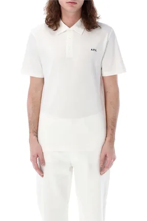 A.P.C. Top, Herre, Hvid, M, Bomuld, Hvid Carter Polo Shirt