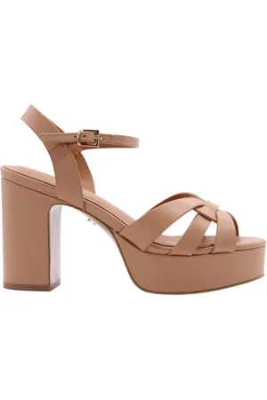 Lola Cruz Sko, Dame, Brun, 40 EU, Læder, Leopard Sandal