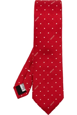 Moschino Tilbehør, Herre, Rød, ONE SIZE, Silkeslips