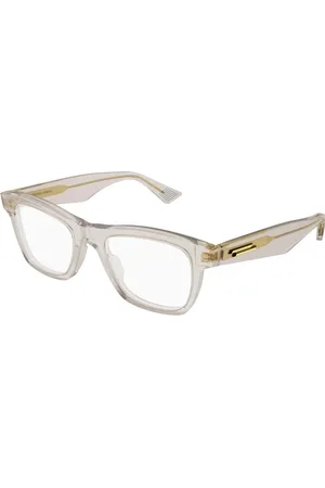 Bottega Veneta Tilbehør, unisex, Grå, 51 MM, Transparent Beige Brillestel