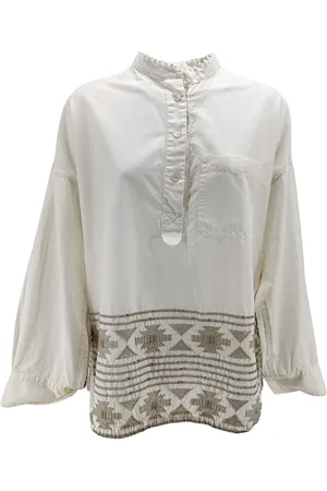 Bazar Deluxe Bluser & Skjorter, Dame, , XS, Ivory Skjorte med Broderi og Pailletter