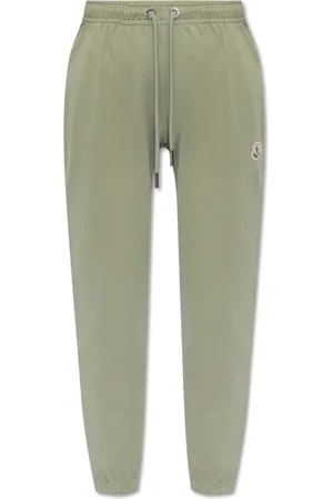 Moncler Bukser, Dame, Grøn, M, Bomuld, Sweatpants med logo
