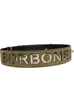 Borbonese Tilbehør, Dame, Brun, ONE SIZE, Uld, Læder Nabuk Skulderrem, Natur/Sort