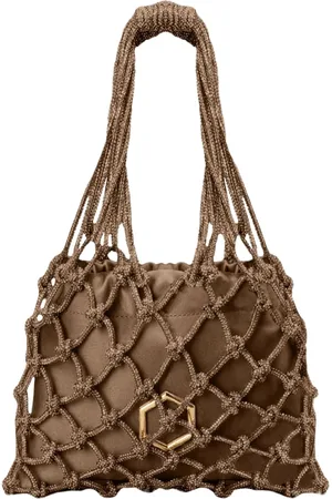 Hibourama Taske, Dame, Brun, ONE SIZE, Satin, Carrie Funklende Mini Taske