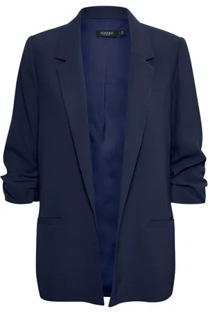 Soaked in Luxury Jakke, Dame, Blå, XS, Uld, Night Sky Blazer Jakke