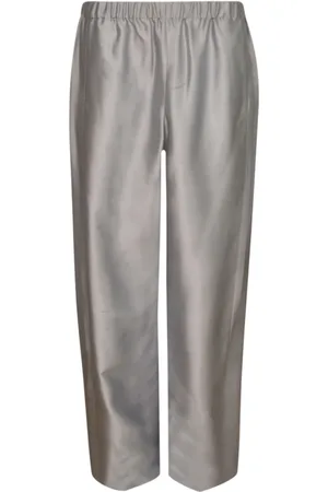Giorgio Armani Bukser, Dame, Grå, M, Elegante Sorte Bukser