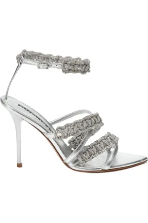 Hibourama Sko, Dame, Grå, 36 EU, Læder, Glamourøs Olivia Metallic Lædersandal