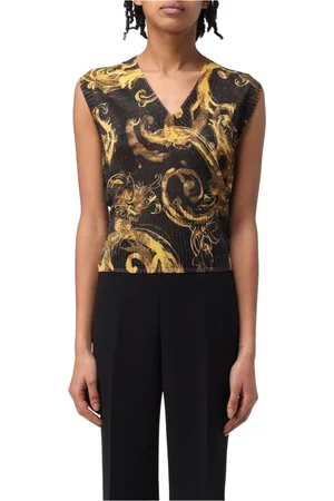 VERSACE Top, Dame, Sort, S, Ærmeløse toppe