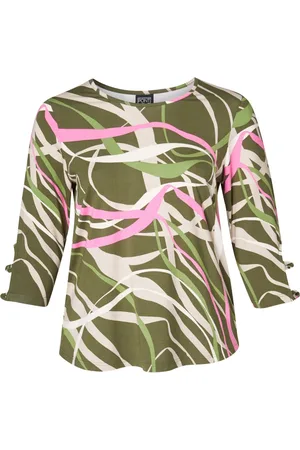 Pont Neuf Bluser & Skjorter, Dame, Grøn, XS, Tyl, Melly Bluse i Khaki Grøn