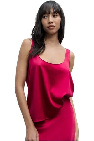 Ahlvar Gallery Top, Dame, Lyserød, XL, Satin, Shiro satin silke tank