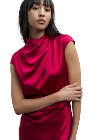 Ahlvar Gallery Top, Dame, Lyserød, XS, Satin, Lima silke satin top