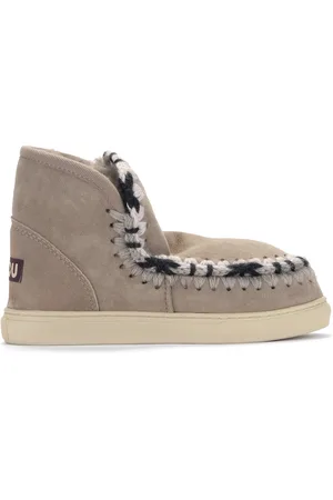 Mou Sko, Dame, Grå, 36 EU, Uld, Håndlavet Mini Eskimo Sneaker Grå