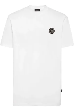 Philipp Plein Top, Herre, Hvid, 2XL, Bomuld, T-shirts