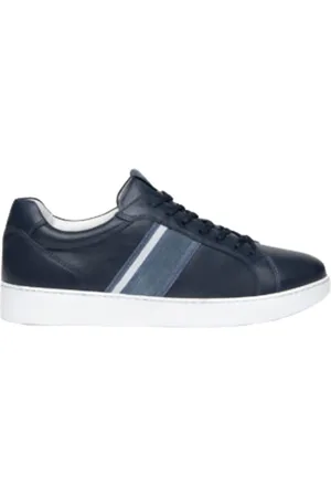 Nero Giardini Sko, Herre, Blå, 41 EU, Læder, Blå Velour Læder Sneakers