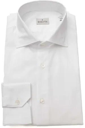 BAGUTTA Skjorte, Herre, Hvid, 2XL, Bomuld, Polo Bluser