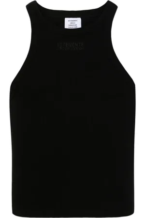 Vetements Top, Dame, Sort, XL, Bomuld, Ærmeløse toppe