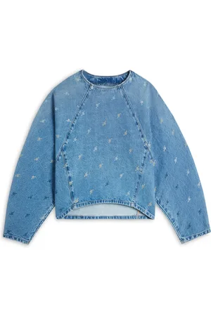 Axel Arigato Sweathshirts & Hoodies, Dame, Blå, S, Bomuld, Daisy Script A Sweatshirt