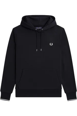 Fred Perry Sweathshirts & Hoodies, Herre, Blå, S, Bomuld, Hoodies